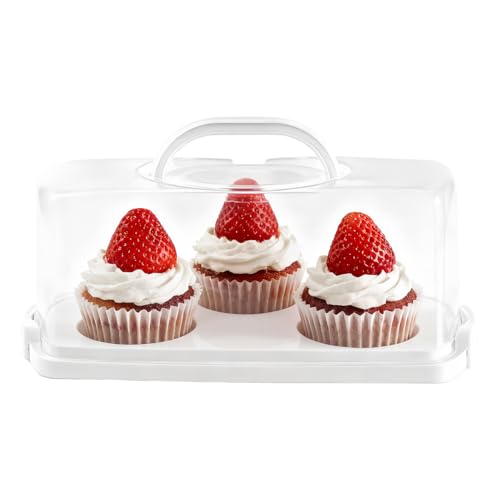 Panera, expositor rectangular para tartas, caja con asa portátil para pan casero | para transportar galletas y pasteles