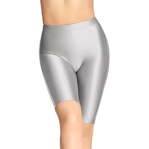 SOFSOT Women's Shiny Yoga Pilates Shorts Cover