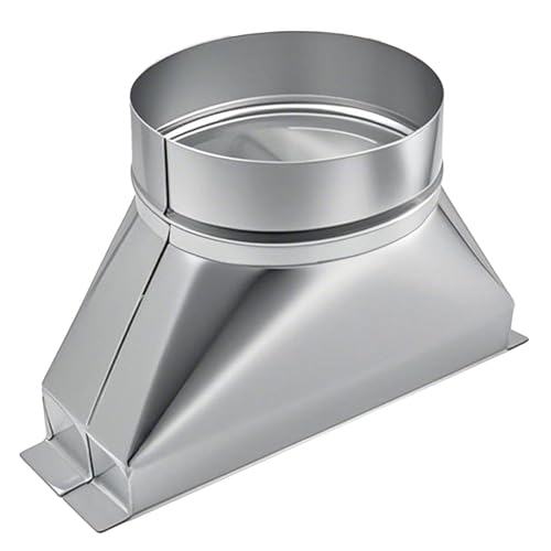 Hxszk 3-1/4" x 10" x 6" Galvanized Rectangular to Round