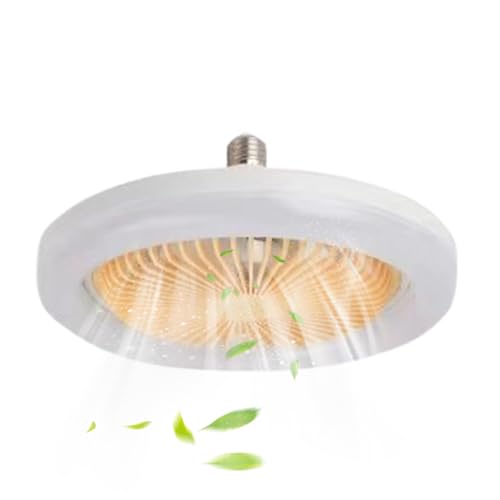 Duroecsain Ventilatori Da Soffitto LED | Ventilatore Da Soffitto Con Luce LED E Telecomando - Grande Angolo Silenzioso Per Camera Da Letto Cucina Bagno Garage