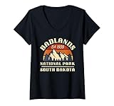 donna parco nazionale badlands maglietta con collo a v