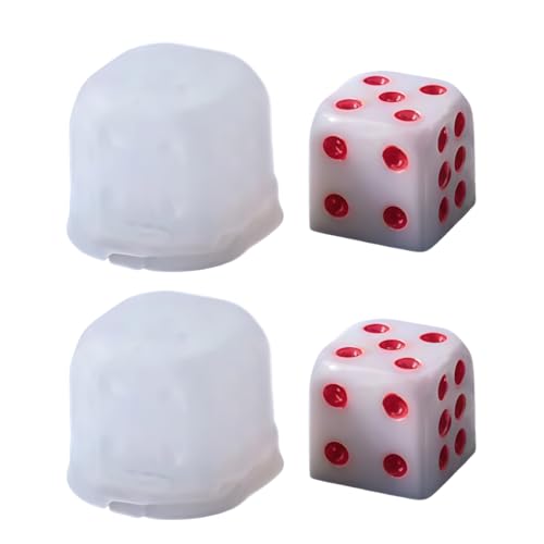 2Pcs Silicone Resin Casting Mold Crystal Epoxy Dice Mold White DIY Jewelry Making Supplies