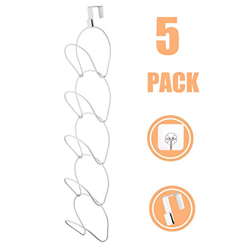 senbowe 5 Pack Door & Wall Hat Rack,Cap Rack,Hat Organizer,Baseball Cap Holder Organizer