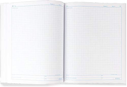 Vela Sciences B7-C Expanded Softcover Lab Notebook, 9.25 x 11.75 in, 144 Pages, Gray Cover (5mm Grid+, 1-Pack) - Thumbnail 7