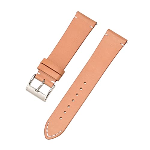 Correa de cuero para reloj de 18mm a 24mm en color marrón oscuro