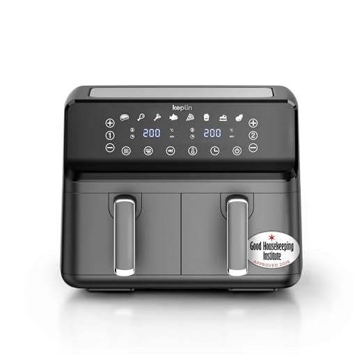 Keplin 9L Dual Zone Air Fryer - 2700W Energy-Saving Cooker with 6 Cooking Functions