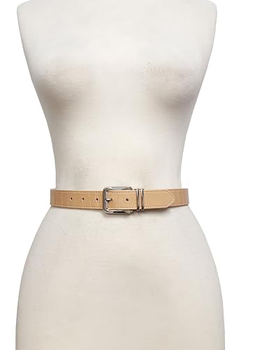 Classic Alligator Print belt in Shiny Silver Buckle2