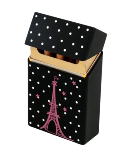 Funda para cigarrillos, diseño de lunares, color negro