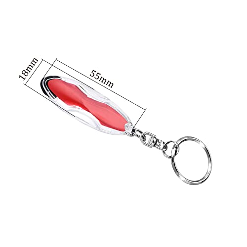 Image of Static Dissipative Keychain - [ Static-Free ] Electrostatic Discharge Resin Conductive Antistatic Key Ring, Red