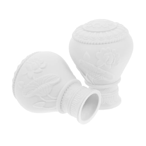 STOBAZA Elegant and 2pcs Plastic Curtain Rod Finials Decorative Ends for Drapery Rods Easy Install