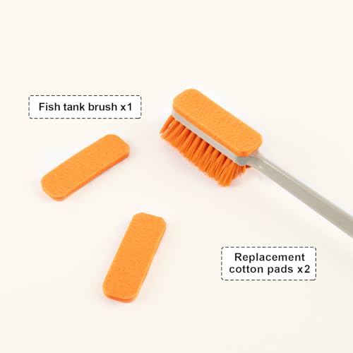 Image of Small Fish Tank Cleaner Brush, Algae Scraper for Aquarium, Glass Aquarium Cleaning Tool, Fish Tank Cleaner Adapted for Glass and Acrylic Aquariums (Longer)