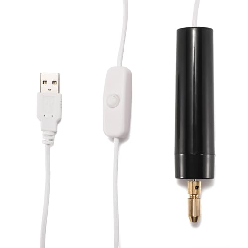 Mini Bohrmaschine,5V Tragbare Elektrische Bohrmaschinen,0,7-1,2 mm Tragbarer USB Wiederaufladbare Mini-Bohrer mit Bohrern und Schraubenschlüssel,für DIY Kunsthandwerk aus Harz,Schmuckherstellung