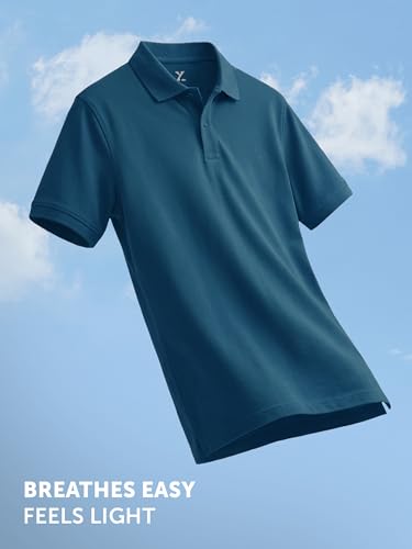 Image of XYXX Men's Nova 100% Combed Cotton Regular Fit Polo T-Shirt