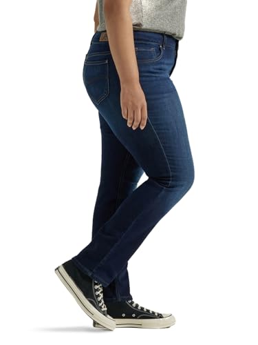 Lee 3087177 Women'S Plus Size Legendary Mid Rise Straight Leg Jean Nightshade 18 Plus Medium thumb #1