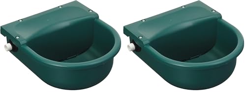 Kerbl 22522 Abreuvoir en Plastique avec Flotteur - Vert - 3L (Lot de 2)