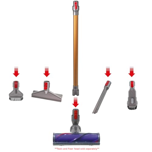 SPARES2GO Extension Rod Wand Tube Pipe for Dyson V7 V8 V10 V11 V15 SV10 SV11 SV12 SV14 Vacuum Cleaner (Yellow/Orange/Gold) - Image 3