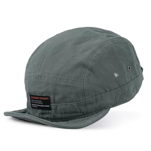 Clakllie Gorra suave, visera corta, 5 paneles, gorra de béisbol, gorra ajustable, gorras para hombre y mujer, de algodón, gorra de camionero vintage, DY09-gris, Talla única