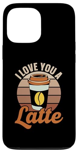 I Love You A Latte かわいい 恋人 駄洒落 コーヒー スマホケース iPhone 13 Pro Max 用