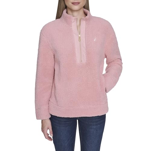 Image of Nautica Women's Mockneck Fleece Sweater Pullover