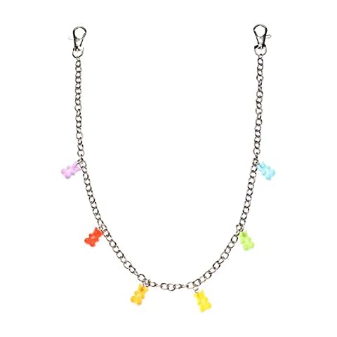 FENGGUO Gummy Bear Pendant Pocket Wallet Chain, Jean Pants Belt Chains Hip Hop Waist Belly Body Chain Trousers Jewelry for Women Girls Jewelry Cover