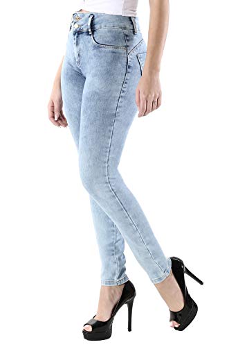 Calça Cigarrete Heart Cintura Media, Feminino, Sawary Jeans, Indigo, 40