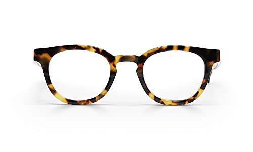 eyebobs Total Wit Premium Readers for Women and Men | Round Eye Glasses | Tortoise Front and Temples | 2.50