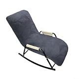 Fodera per poltrona reclinabile elastica per sedia a dondolo, salotto, balcone, pisolino, sedia a sacco, lavabile in lavatrice, materiale in pile di poliestere (grigio)