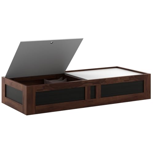 Image of Spacewood Woodland Bed | Single Size (78 X 48) Engineered Wood Day Bed with Box Type Storage | 3 Year Warranty | Modern Design | Sheesham