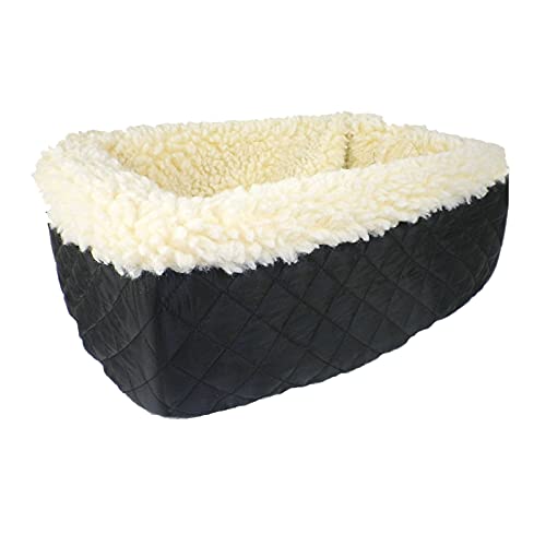 Portable Dog Car Non-Slip Safety Pet Booster Seat Mat Nest Warm Crate for Car Armrest Flip-top Armrest Box Easy to Clean Scratchproof - Blackcoding/1499