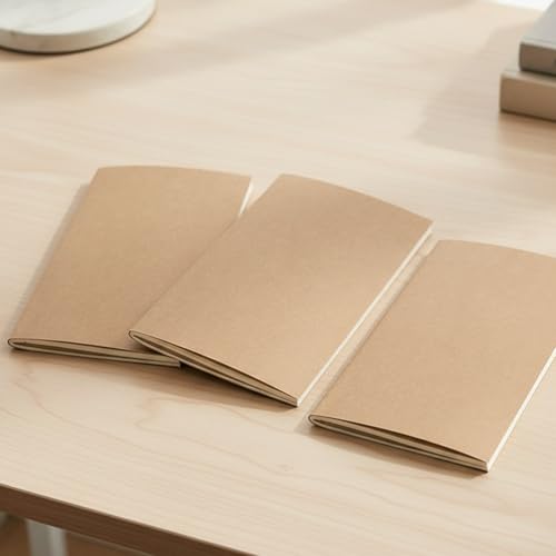 Yphzmtz 3 Stück Notizbuch Einlagen (21x11cm) | 32 Blatt Travelers Notebook Inserts – Passend für Field Notes, Newestor, Nachfüllbares Reisetagebuch, Tagebücher & Planer