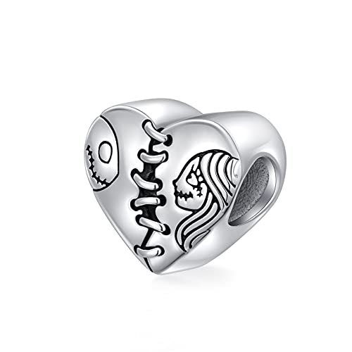 Jack Skull Charm Bead For Women Christmas Charms Sterling Silver Heart Charm Jewelry Gifts For Women #TOP6