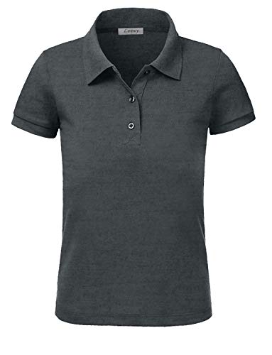J. LOVNY Girl's Basic Simple Premium Fabric Short Sleeves School Uniform Polo Shirts