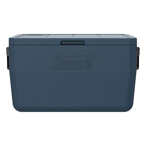 Coleman Chiller 48qt Portable Cooler with Ice Retention and 2-Way Heavy Duty Handles, Leak Resistant, Great for Camping, Concerts, Sports, and More, Sapphire