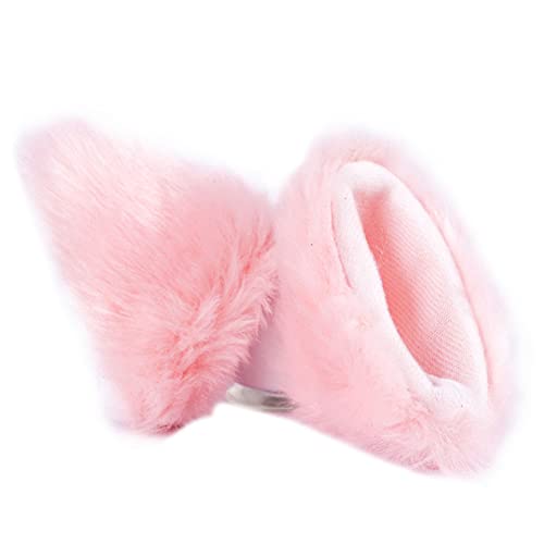 ihreesy 2 Pieces Cat Ears for Helmet,Self Adhesive Motorcycle Helmet Decoration Cute Plush Cat Ears Style Decoration Sticker Decals Accessories for Snowboard Bicycle Helmet,#B