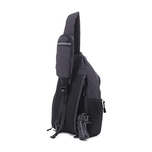 JESSIE & JAMES Multipurpose Concealed Carry Sling Backpack Purse Lightweight Crossbody Sling Bags For Women Men_ BK2