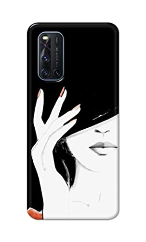 Image of PRINTFIDAA Photo of Beautiful Girl Hard Back Cover for Vivo V19 Back Cover -(P6) KAT1005