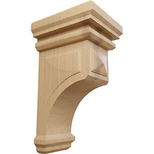 70% Off Discount Ekena Millwork CORW06X06X12WFCH-CASE-6 Large Woodruff Wood Corbels, 6"W x 6 3/4"D x 12"H, Cherry