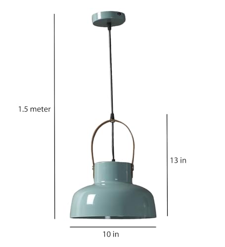 Image of MONI Lights Celling Hanging Light for Room, Table, Holl, Garden House Decoration Pendants Light of Pattern Aluminium Teal Green (Pack of 1) ML-055TEGRN