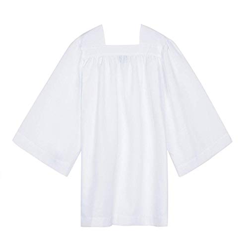 IvyRobes White Square Neckline Surplice Plain Church Clergy Surplice4