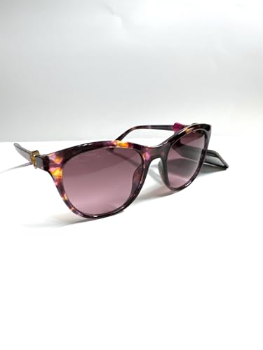 Foster Grant Fashion Sunglass purple Havana cat eye with embellished sides 100% UV lens protection NS03232