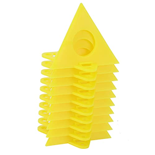 Ejoyous 10 Pièces Tampon de Peinture Triangulaire en Plastique Bois Tampon de Peinture Pieds Support de Léger pour Collage Teinture Chantier Utilisation par...