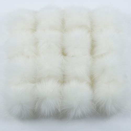 16 Bolas de peluche esponjosas de color claro con cuerda elástica 4