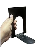 Library Care Bookends Book Shelves | Shelf | Study Table | Home Decor | Holders | Case | Bracket Heavy Duty | Set | Book Ends for Office, Home-U Cut Small (Black)