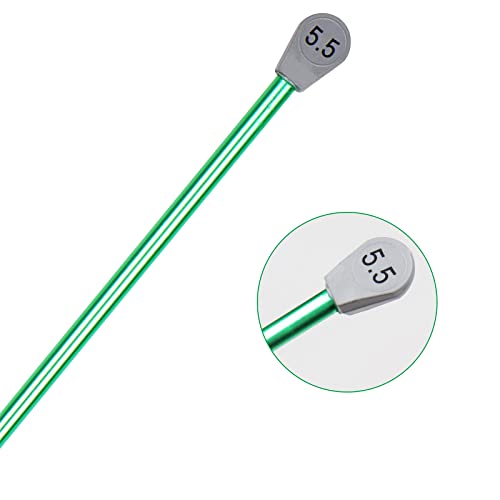 Coopay Aluminium Knitting Needles 5.5mm UK Size, 35cm Long, Lightweight, Smooth, Snag-Free Surface - Image 2