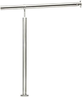 CO-Z Stainless Steel Handrail, 80x90 cm Interior Exterior Handrail for Garden Stairs, Hand Support Railing for The Elderly & Others, Outdoor Indoor Bannister Rail with Wall Fittings and Metal Plugs