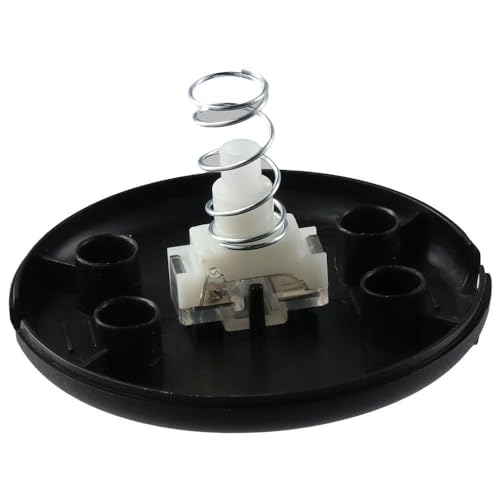 Image of Foot Pedal Push Switch 2pcs Round Floor Foot Inline Plastic Footswitch Lamp Light Foot Control Black Christmas Decoration