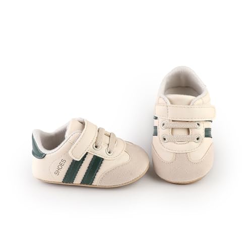 Image of HsdsBebe Baby Boys Girls Pu Leather Hard Bottom Walking Sneakers Toddler Rubber Sole First Walkers Infant Cartoon Slippers Crib Shoes
