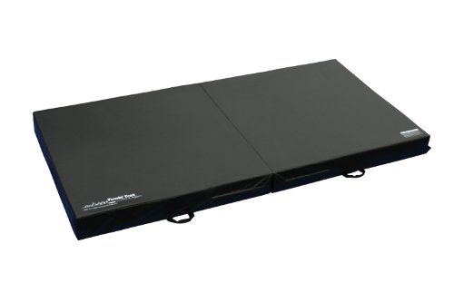 Tumbl Trak Folding Practice Mat, 5ft x 10ft x 8in, Crash Pad for Gymnastics, Cheerleading, Dance and Martial Arts (Black)