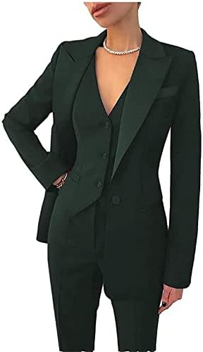LIBODU Women Pantsuits Wedding Tuxedos Party Wear Suits Formal Business Suits Hunter Green