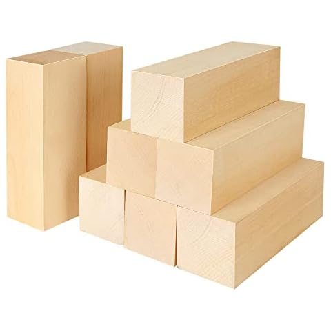 8PCS 15x5x5CM Large Basswood Carving Blocks,Carving Wood Blocks, Whittling Wood Blocks, Unfinished Wood Blocks for Carving and Whittling Cover